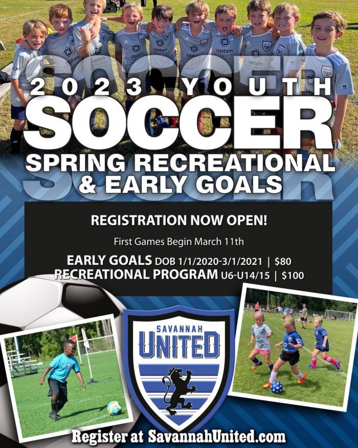 Register now for Spring Rec & Early Goals! Savannah United